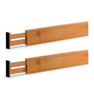 lot 16508 image: Bambusi BEL-SDO Bamboo Adjustable Drawer Dividers, Set of 4