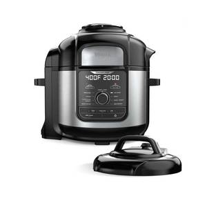 lot 16523 image: Ninja Foodi 8-qt. 12-in-1 Deluxe Xl Pressure Cooker & Air Fryer - Stainless Steel FD401