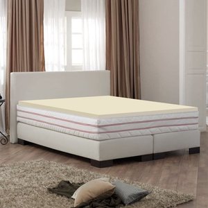 lot 21916 image: ONETAN 0.75-inch Standard Mattress Support Wooden Bunkie Board  Slats with Cover.- Retail$87.49