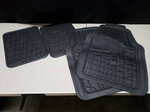 lot 21342 image: Set Of 4 Small Black Rubber Car Floor Mats