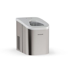 lot 21361 image: Frigidaire 26 lb. Countertop Ice Maker EFIC117-SS, Stainless Steel - Retail $108.00