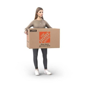 lot 16464 image: The Home Depot Heavy Duty Large Storage Boxes 10ct