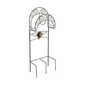lot 16465 image: Liberty Garden 125 Ft. Free Standing Decorative Black Hose Stand