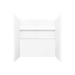 lot 16538 image: Bootz NexTile 4 Piece Wall Set 60x30x60 Glossy Composite Finish - Retail $439.00