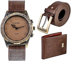 lot 16596 image: Souarts Mens 3pc Accessory Set Brown