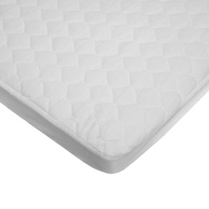 lot 21356 image: Mini Crib Mattress Waterproof 24x38x4-Inch Hypoallergenic Fiber Core Vinyl Cover Firm