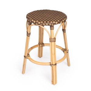 lot 21369 image: Handmade Tobias Rattan Counter Stool