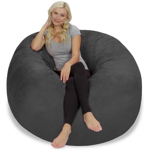 lot 21897 image: FoamBag Bean Bag with Travel Bag, Dark Grey