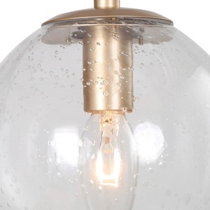 lot 21909 image: Modern Gold 1-Light Glass Globe Mini Pendant Lights for Dining Room - D5.5xH6.5 - Retail$87.49