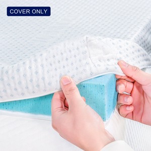 lot 21914 image: Subrtex Removable Zippered Bamboo Mattress Topper Cover Protector