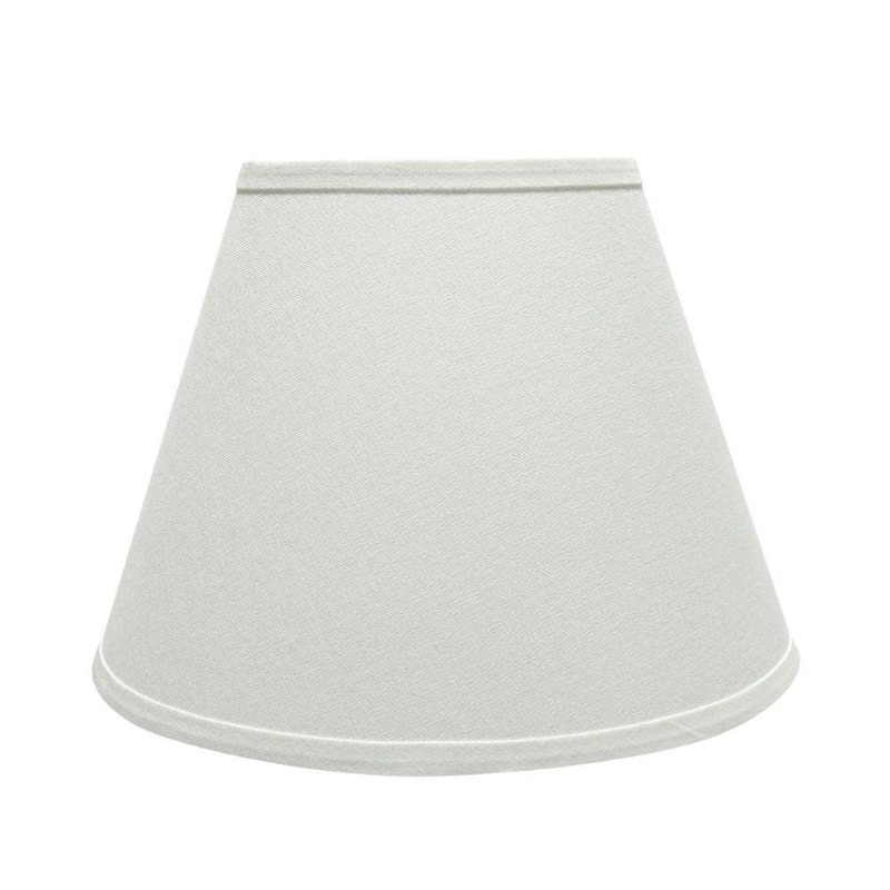 lot 8539 image: Aspen Creative 32682 Transitional Hardback Empire Shaped Spider Construction Lamp Shade in White, 13 wide (7 x 13 x 9 12)