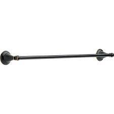 lot 8621 image: Delta Windemere Oil Rubbed Bronze Black Towel Bar 24 in. L Die Cast Zinc