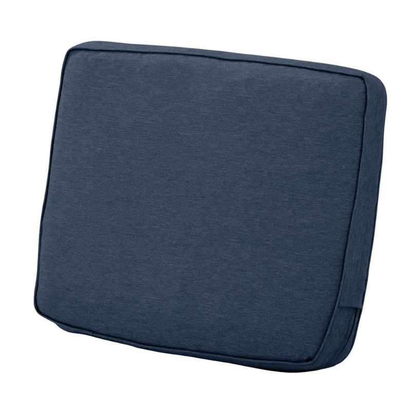 lot 8634 image: Classic Accessories Montlake FadeSafe Water-Resistant Patio Lounge Back Cushion, 23 x 20 x 4 inch, Heather Indigo