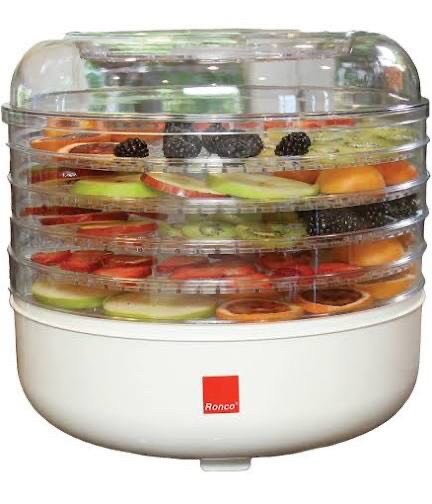 lot 7861 image: Ronco 5-Tray Dehydrator, Food Preserver Quiet & Easy Operation, for Beef, Turkey, Chicken, Fish Jerky, Fruits, Vegetables, Classic White