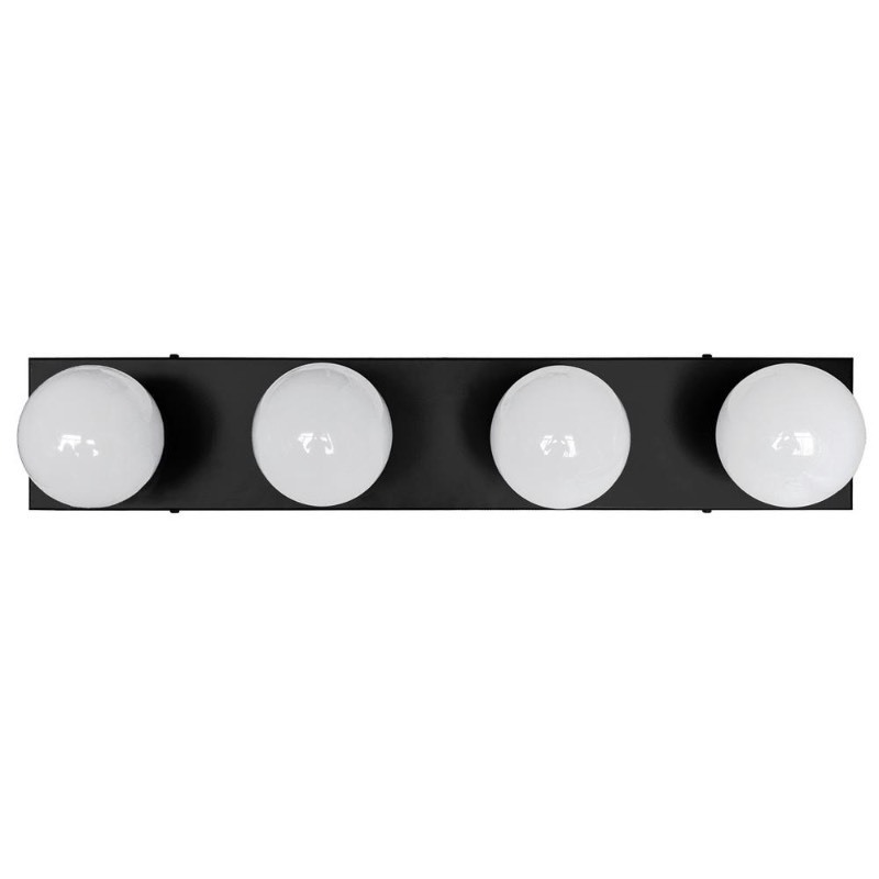 lot 7883 image: Design House 4-Light Vanity Light in Matte Black