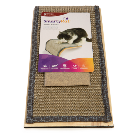 lot 8810 image: SmartyKat Sisal Angle Ramp Cat Scratcher with Catnip