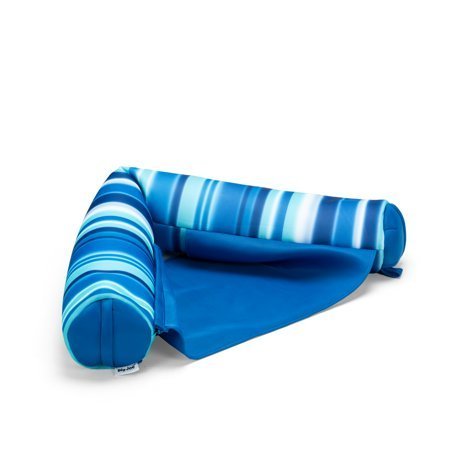 lot 7372 image: Big Joe Noodle Sling Pool Float, Blue Ligo Blurred Stripe
