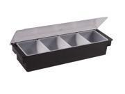 lot 7432 image: Bar Garnish Tray with Lid - Plastic - 4 Compartments