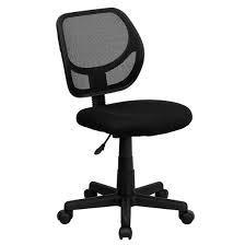 lot 6792 image: Flash Furniture - Low Back Mesh Swivel Task Office Chair with Curved Square Back - Black