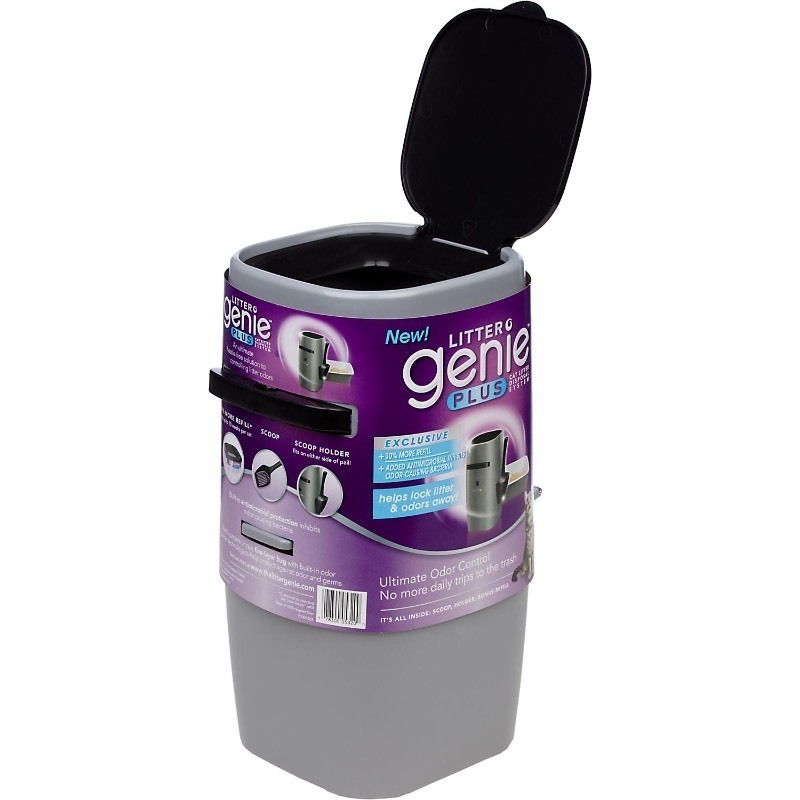 lot 6163 image: Litter Genie Plus Cat Litter Disposal System For Ultimate Odor Control, Silver