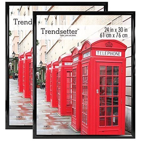 lot 6581 image: MCS Trendsetter 24x30 Inch Poster Frame (2pk), Black (65686)