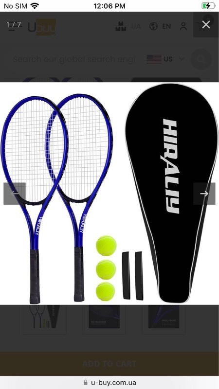 lot 6536 image: HIRALIY Adult Recreational 2 Players Tennis Rackets ,27 Inch Super Lightweight Tennis Racquets for Student Training Tennis and Beginners, Tennis Racket Set For Outdoor Games, Including 3 Tennis Balls, 2 Tennis Overgrips and 1 Tennis Bag