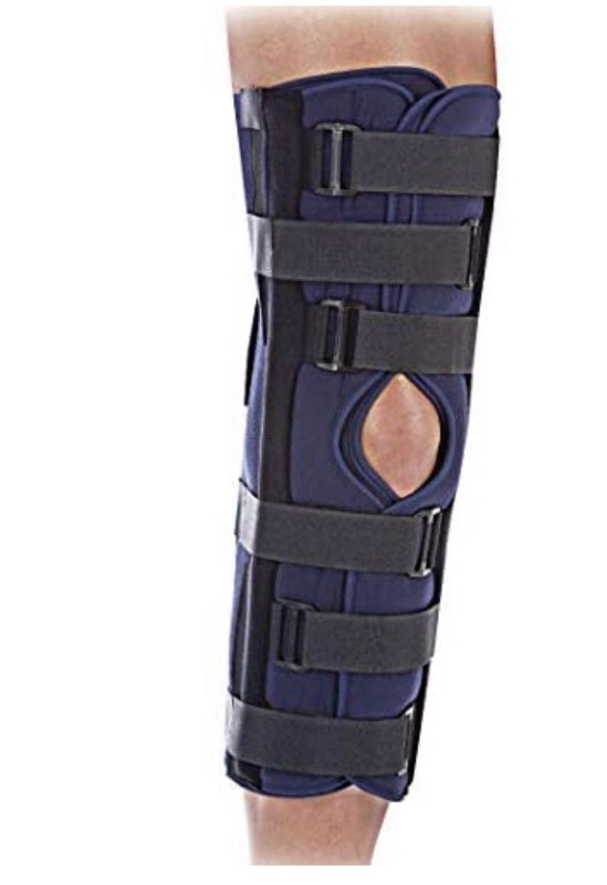 lot 4884 image: United Ortho 61024 3-Panel Knee Immobilizer, 24 Black