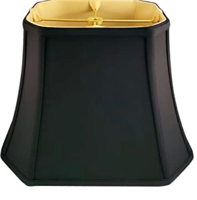 lot 5106 image: Royal Designs, Inc BSO-710-12BLK Rectangle Cut Corner Basic Lamp Shade