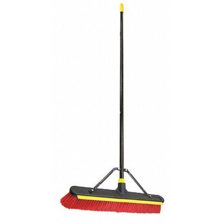 lot 8966 image: QUICKIE 635SU Push Broom, 60 Handle, 24 Broom - small damage see pic