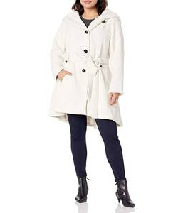 lot 41468 image: Steve Madden Womens Plus-Size Single Breasted Wool Coat