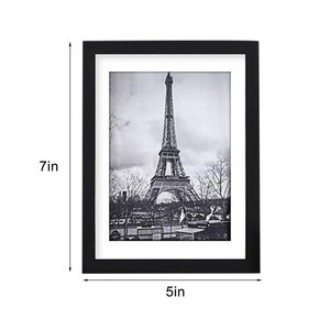 lot 41476 image: Ankishi Picture Frame Set Of 5, Wall Gallery Photo Displaying, Size 5x7 6x8 8x10 Black White Poster Frame With Mat For Home Decorations wonderful