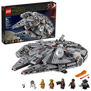 lot 41503 image: LEGO Star Wars The Rise of Skywalker Millennium Falcon 75257 Starship Model Building Kit and Minifigures (1,351 Pieces)