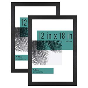 lot 41506 image: MCS Industries 63789 12x18 Inch 2-Pack, Black Woodgrain Studio Gallery Frame, 12x18, 2 Count
