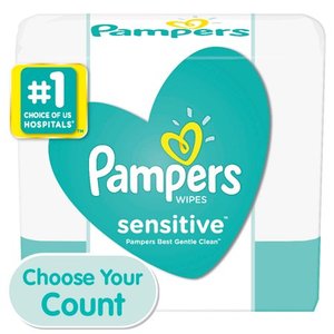 lot 41528 image: Pampers Sensitive Baby Wipes, 8XRefill (Tub Not Included) 576 ct