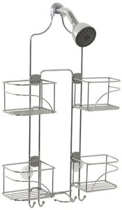 lot 41718 image: Zenna Home Expandable Over-The-Shower Caddy, Chrome