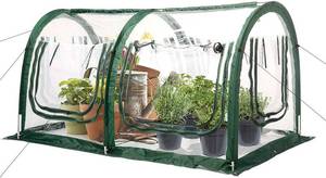 lot 41737 image: Poray Pop Up Tunnel Greenhouse Garden Portable Greenhouse Gardening Flower House Plant Sunshine Room with PVC Cover for Protecting Plant from Cold Frost & Birds Insects mesh - might not be exact stock photo