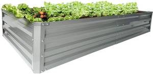 lot 41741 image: izin Galvanized Raised Garden Bed Outdoor Planter Box Large Square Metal Garden Bed for Vegetables,Herb-6x3x1ft