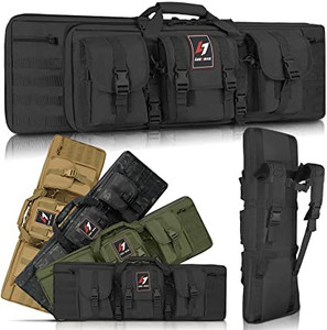 lot 41793 image: LUXHMOX Double Long Soft Rifle Case, American Classic Outdoor Tactical Carbine Rifle Bag & Multi-Function Long Gun Case, Perfect for Storage & Transportation, Available Length in 28 36 42 51