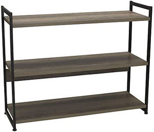 lot 41805 image: Household Essentials Ashwood 3 Tier Storage Shelf with Metal, Grey Shelves � Black Frame - may not be exact stock photo
