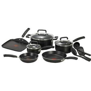 lot 41807 image: T-Fal C530Sc Signature Nonstick Expert Thermo-Spot, 12-Piece, Black