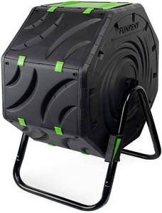 lot 41809 image: FUNPENY Compost Bin for Outdoors, Ouside,19 Gallon Small Tumbling Composting Bin for Garden, Kitchen Yard Compost Tumbler Rotating