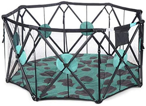 lot 41816 image: Milliard Playpen Portable Playard with Cushioning for Safety, for Travel, Indoor and Outdoor Play Yard Pen (8 Sided)