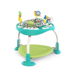lot 42047 image: Bright Starts Bounce Bounce Baby 2-in-1 Activity Center Jumper & Table - Playful Pond (Green), 6 Months