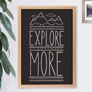 lot 42094 image: U Brands Chalkboard, 23 x 17, Black Surface, Natural Birch MDF Frame, 310U