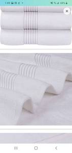 lot 42452 image: Utopia Towels - Bath Towels Set - Luxurious 600 GSM 100% Ring Spun Cotton - Quick Dry, Highly Absorbent, Soft Feel Towels, Perfect for Daily Use (Pack of 4) (27 x 54, White)
