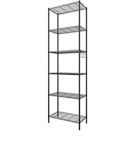 lot 43015 image: Himimi 6-Tier Wire Shelving Unit, Free Standing Shelf, Metal Storage Shelves, Heavy Duty Organizer Rack for Garage, Kitchen,