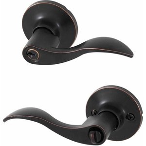 lot 43022 image: Honeywell Wave Lever Entry Door Lock, Oil Rubbed Bronze
