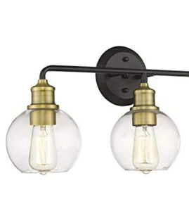 lot 43027 image: AKEZON 2-Light Bathroom Vanity Lights, Bathroom Lighting Fixtures Over Mirror