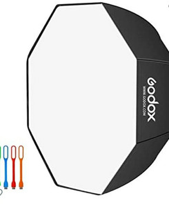 lot 43031 image: Godox 32 inches  80cm Umbrella Octagon Softbox Reflector Diffuser with Carrying Bag Compatible for Studio Photo Flash Speedlight