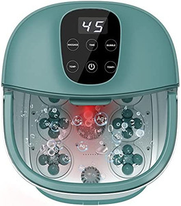 lot 43056 image: Foot SpaBath, BeauWink 24 Motorized Massage Rollers Foot Bath with Heat and Massage Infrared Ag Bubble